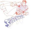 Superman T-shirt DC Comics Sketch Adult White Superhero Tee Shirt