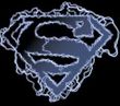 Superman T-shirt Electric Supes Shield Logo Adult Black Tee Shirt