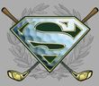 Superman T-shirt - Fore! Golf Clubs Adult Heather Gray Tee Shirts
