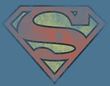 Superman T-shirt Inside Shield Adult Slate Blue Superhero Tee