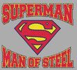 Superman T-shirt Man Of Steel Jersey Adult Heather Gray Tee Shirt