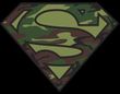 Superman T-shirt Military Camo Logo Adult Superhero Black Tee Shirt