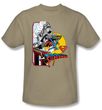Superman T-shirt Off The Rails DC Comics Superhero Sand Tee Shirt