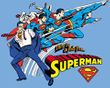 Superman T-shirt Quick Change DC Comics Adult Carolina Blue Tee Shirt