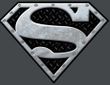 Superman T-shirt  Super Metallic Shield Adult Charcoal Gray Tee Shirt