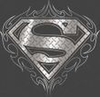 Superman T-shirt Tribal Steel Logo Adult Charcoal Gray Tee Shirt