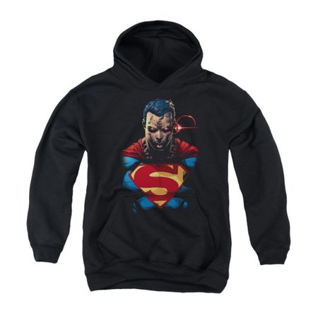 Superman Youth Hoodie Angry Black Kids Hoody