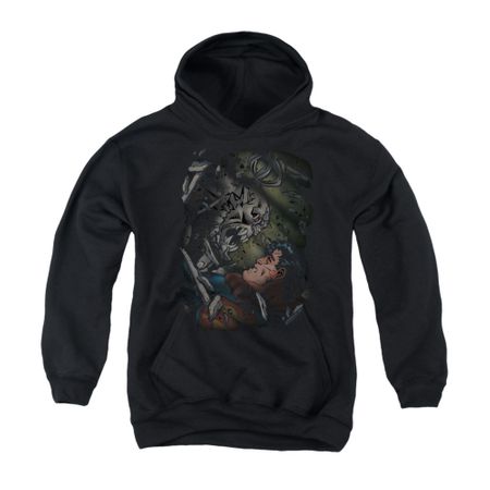 Superman Youth Hoodie Battle Black Kids Hoody