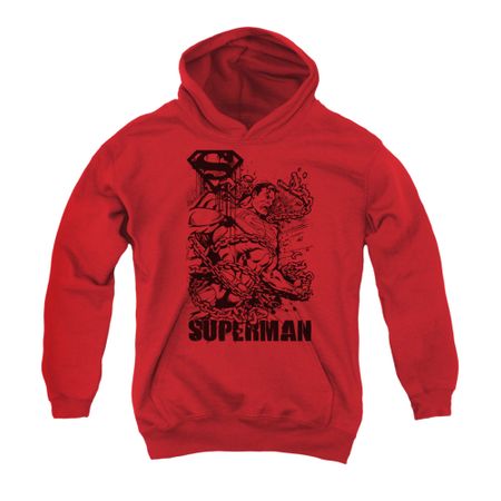 Superman Youth Hoodie Breaking Chains Red Kids Hoody