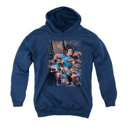 Superman Youth Hoodie Bullet Proof Navy Kids Hoody Superman Youth Hoodie Bullet Proof Navy Kids Hoody