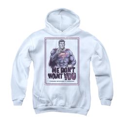 Superman Youth Hoodie Don't Want You White Kids Hoody
