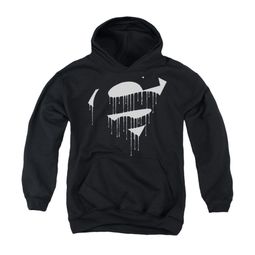 Superman Youth Hoodie Dripping Shield Black Kids Hoody