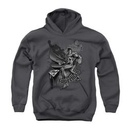 Superman Youth Hoodie Fight And Flight Charcoal Kids Hoody Superman Youth Hoodie Fight And Flight Charcoal Kids Hoody