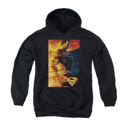 Superman Youth Hoodie Fireproof Black Kids Hoody