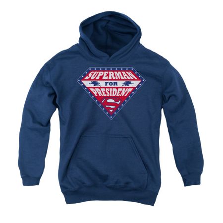 Superman Youth Hoodie For President Navy Kids Hoody