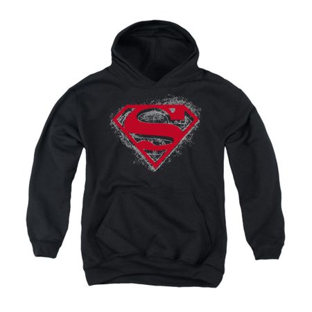 Superman Youth Hoodie Hardcore Noir Black Kids Hoody