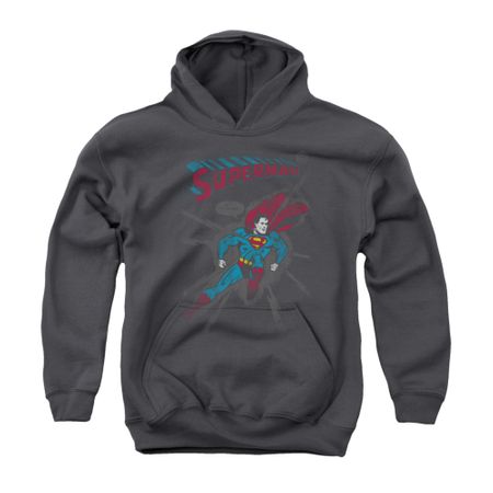 Superman Youth Hoodie It Tickles Charcoal Kids Hoody