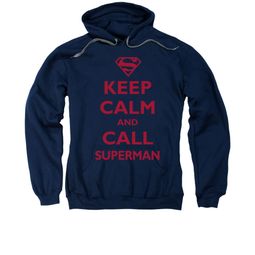 Superman Youth Hoodie Keep Calm Navy Kids Hoody