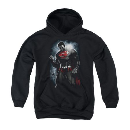 Superman Youth Hoodie Light Of The Sun Black Kids Hoody