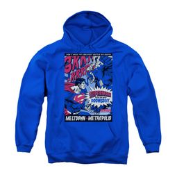 Superman Youth Hoodie Meltdown Royal Blue Kids Hoody