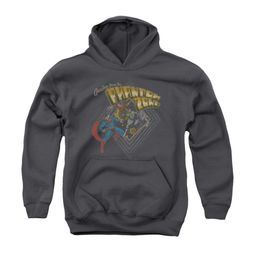 Superman Youth Hoodie Phantom Zone Charcoal Kids Hoody