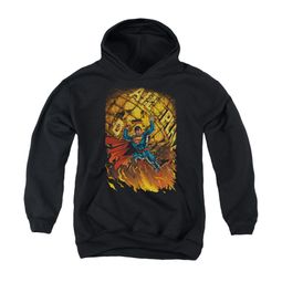 Superman Youth Hoodie Planet Lift Black Kids Hoody