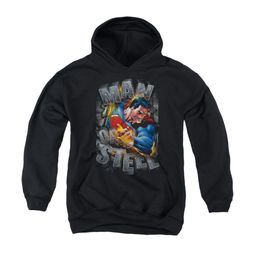 Superman Youth Hoodie Ripping Steel Black Kids Hoody Superman Youth Hoodie Ripping Steel Black Kids Hoody