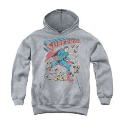Superman Youth Hoodie Rocks Athletic Heather Kids Hoody