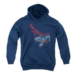 Superman Youth Hoodie Scribble And Soar Navy Kids Hoody