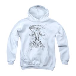 Superman Youth Hoodie Sketch White Kids Hoody