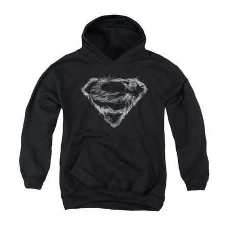 Superman Youth Hoodie Smoke Shield Black Kids Hoody