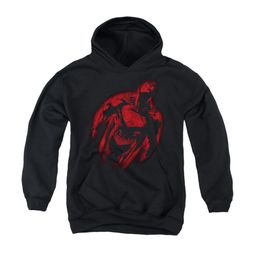 Superman Youth Hoodie Sprayed Red Black Kids Hoody