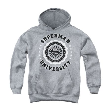 Superman Youth Hoodie University Athletic Heather Kids Hoody