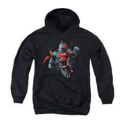 Superman Youth Hoodie Up In The Sky Black Kids Hoody