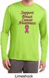 Support Breast Cancer Awareness Dry Wicking Long Sleeve