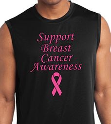 Support Breast Cancer Awareness Dry Wicking Sleeveless Shirt