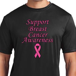 Support Breast Cancer Awareness Dry Wicking T-shirt