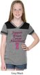 Support Breast Cancer Awareness Girls Football Tee