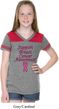 Support Breast Cancer Awareness Girls Football Tee