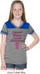 Support Breast Cancer Awareness Girls Football Tee