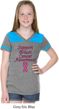 Support Breast Cancer Awareness Girls Football Tee
