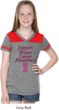 Support Breast Cancer Awareness Girls Football Tee