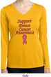 Support Breast Cancer Awareness Ladies Dry Wicking Long Sleeve