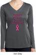 Support Breast Cancer Awareness Ladies Dry Wicking Long Sleeve
