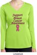 Support Breast Cancer Awareness Ladies Dry Wicking Long Sleeve