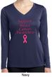 Support Breast Cancer Awareness Ladies Dry Wicking Long Sleeve