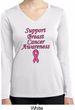 Support Breast Cancer Awareness Ladies Dry Wicking Long Sleeve