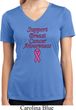 Support Breast Cancer Awareness Ladies Dry Wicking V-neck