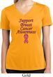Support Breast Cancer Awareness Ladies Dry Wicking V-neck