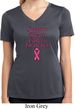 Support Breast Cancer Awareness Ladies Dry Wicking V-neck